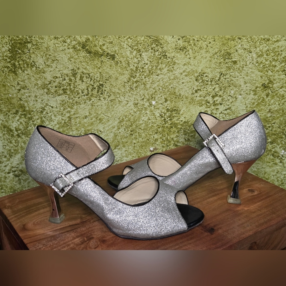 Elegant Silver Women's Heels